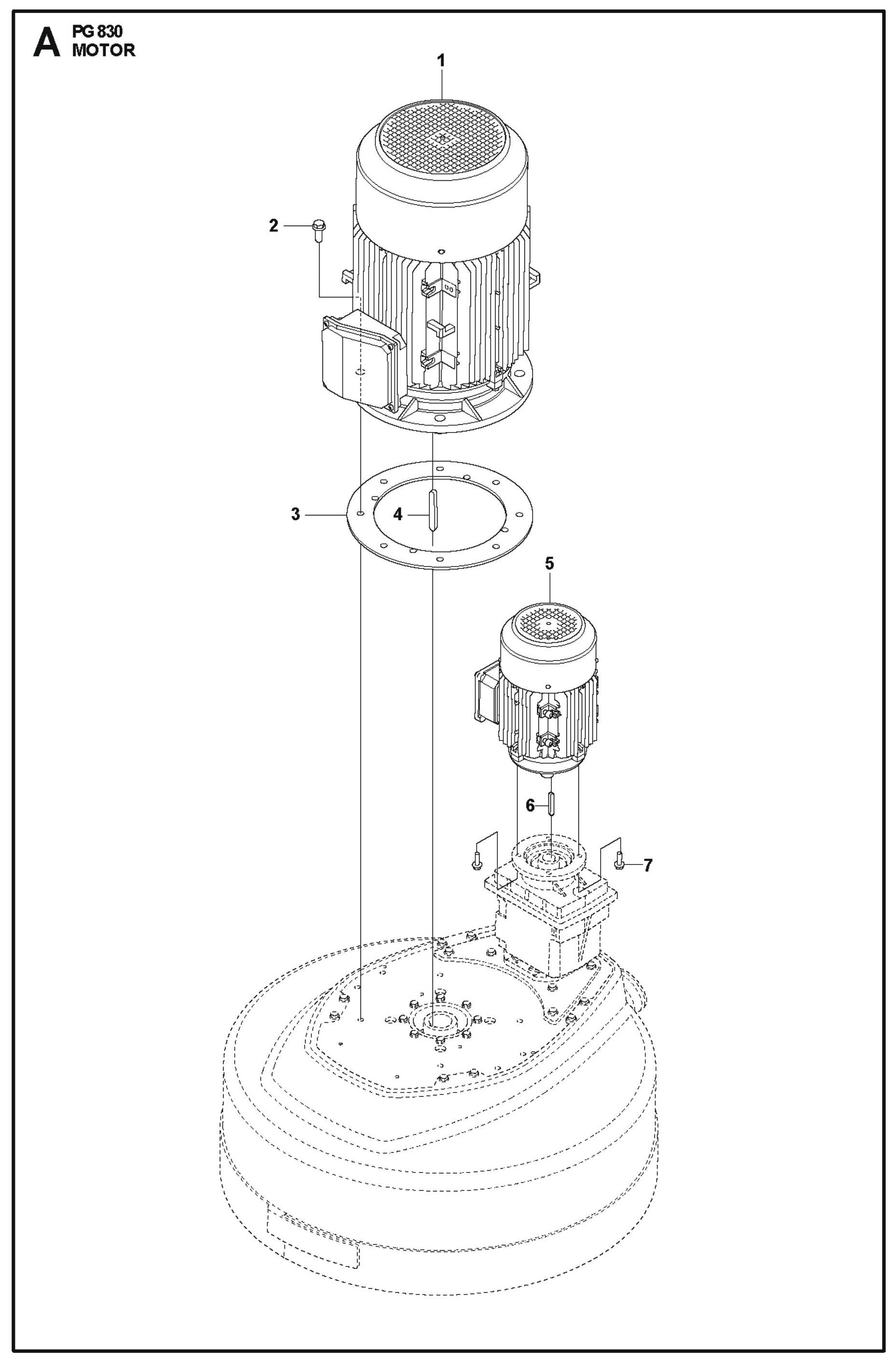 Motor Parts For PG 830 By Husqvarna
