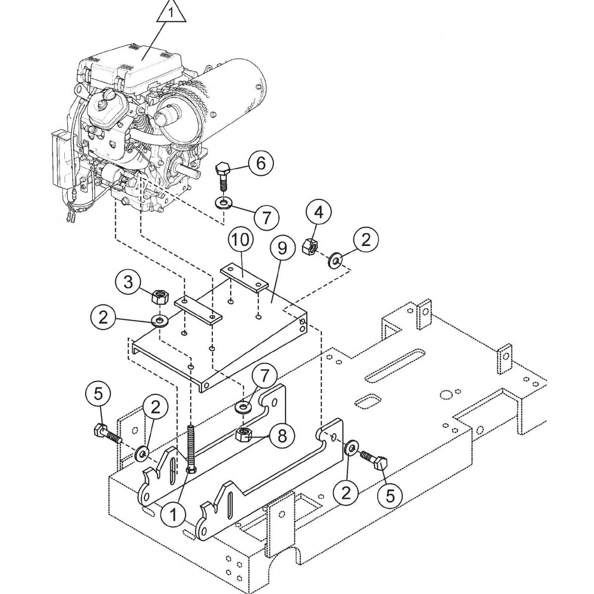 13HP Honda Engine Mount Assembly Parts SP2 13H20 S13H20 S20H20 For Multiquip