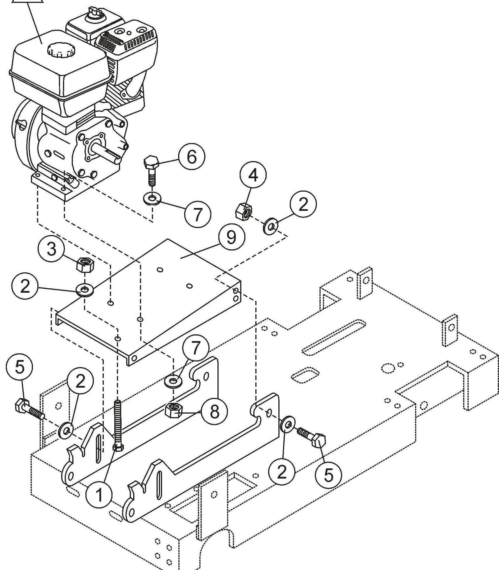 13HP Honda Engine Mount Assembly Parts SP2 CE13H20 SCE13H20 SCE20H20 For Multiquip