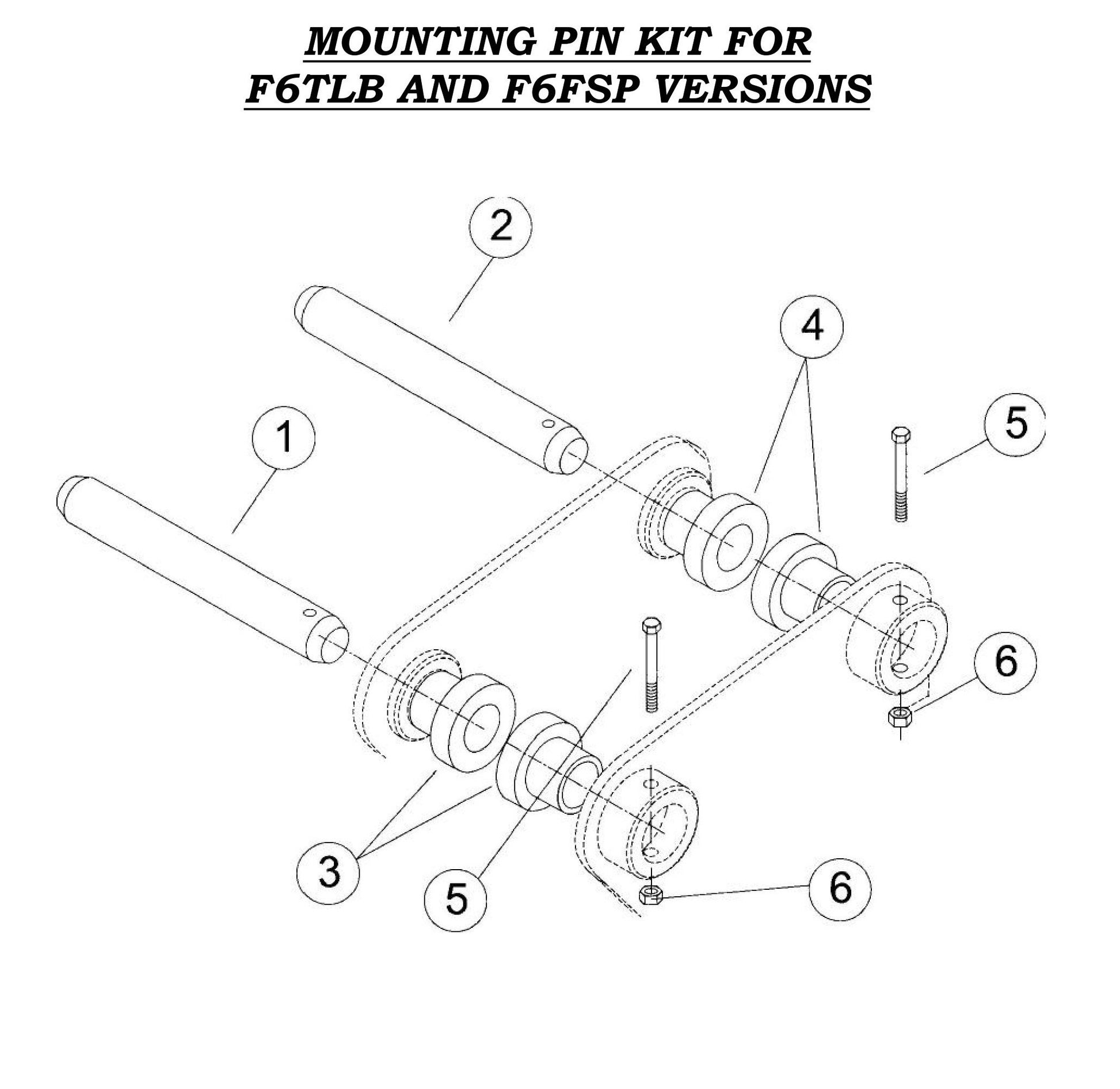 Mounting Pin Kit For F6TLB And F6FSP Versions