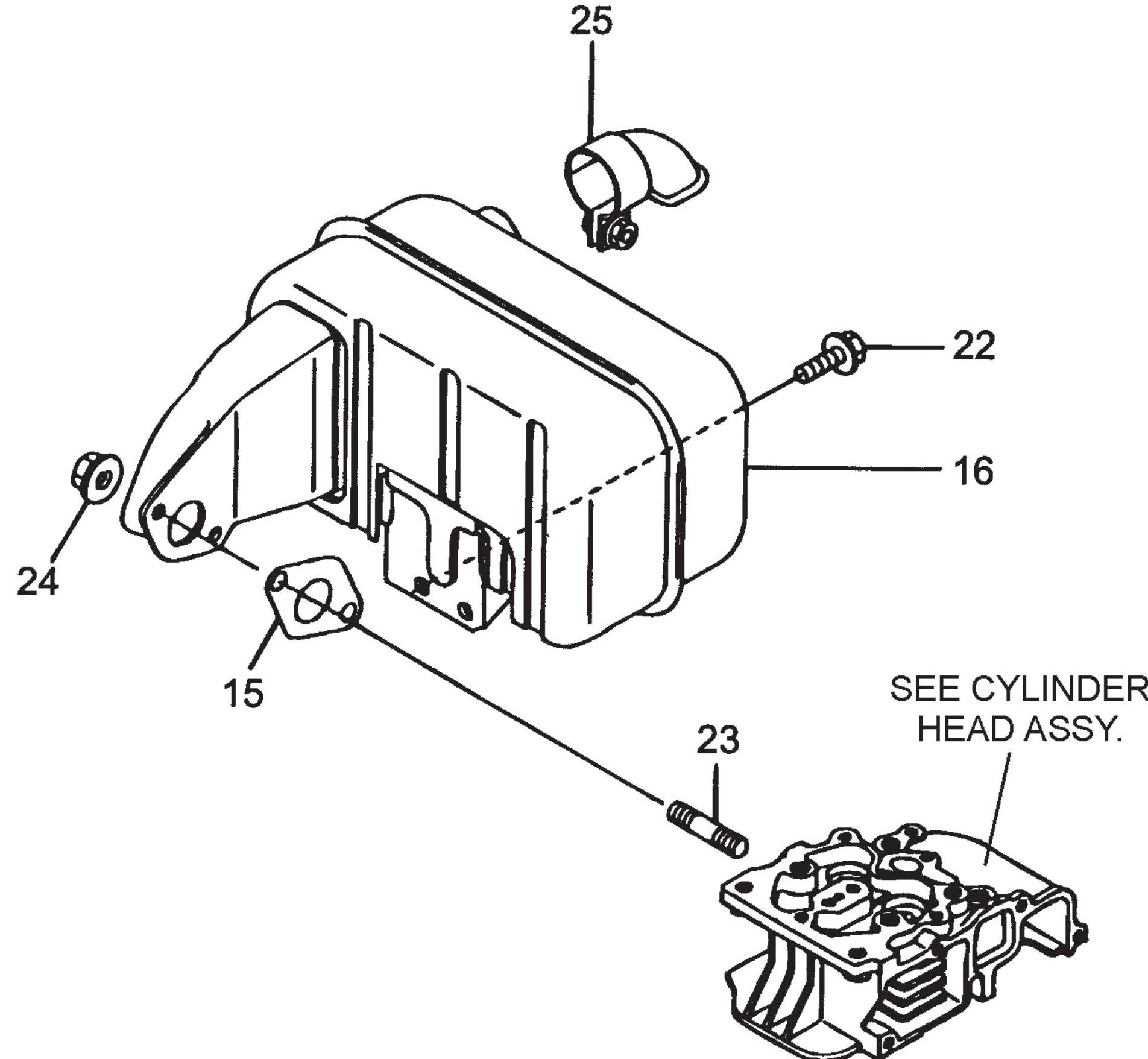 MVH206D L70V6GF1R1AA Muffler Assembly Parts