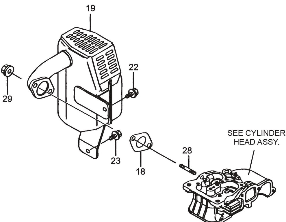 MT76D2 Yanmarl-48V6 Engine Muffler Assembly Parts