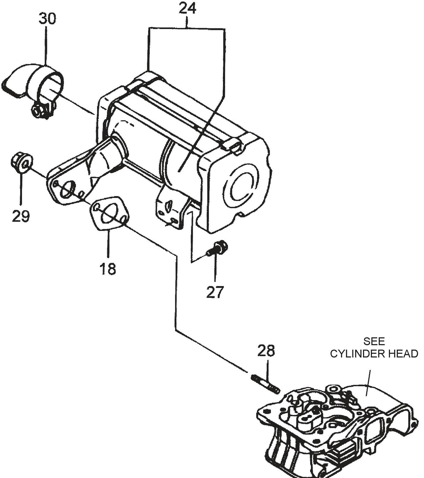 MVH150D2 YANMAR L48V6 Muffler Assembly Parts