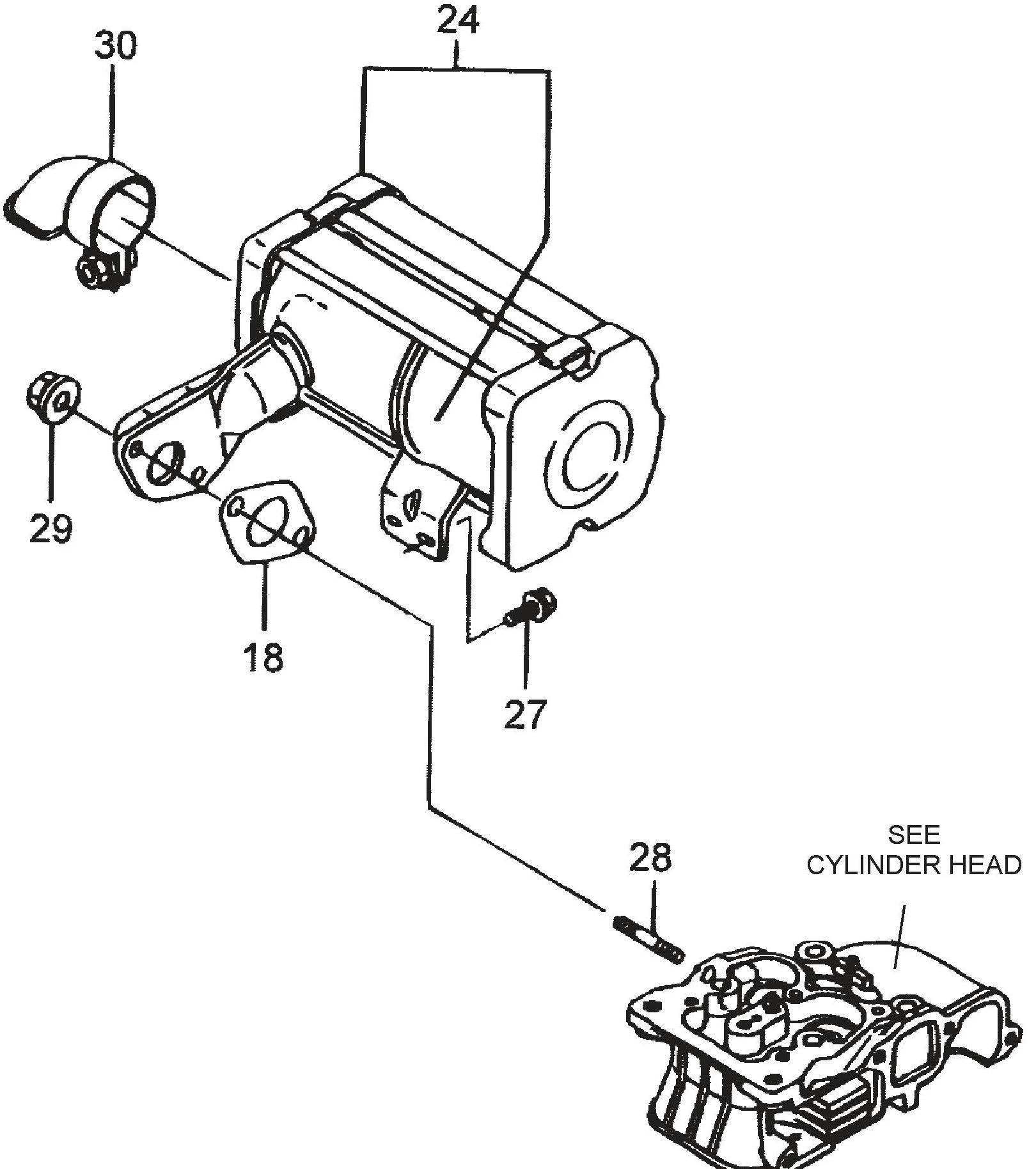 MVH150D2 YANMAR L48V6 Muffler Assembly Parts
