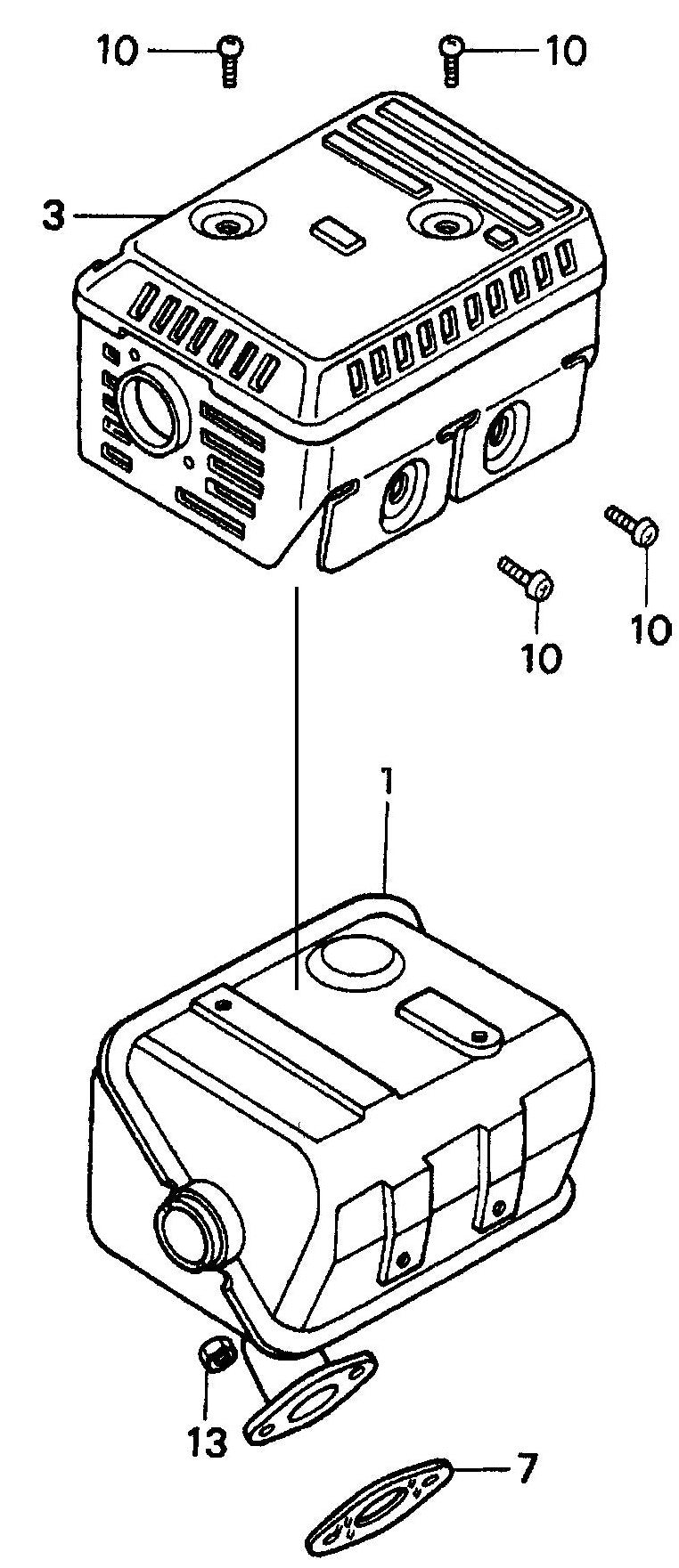 MQ MQD206H HONDA GX120K1QX2 ENGINE Muffler Assembly Parts By Multiquip