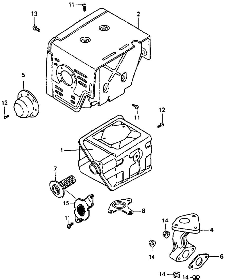 Muffler Assembly Parts For MRH800GS HONDA GX390 Series Engine Vibratory Rollers By Multiquip