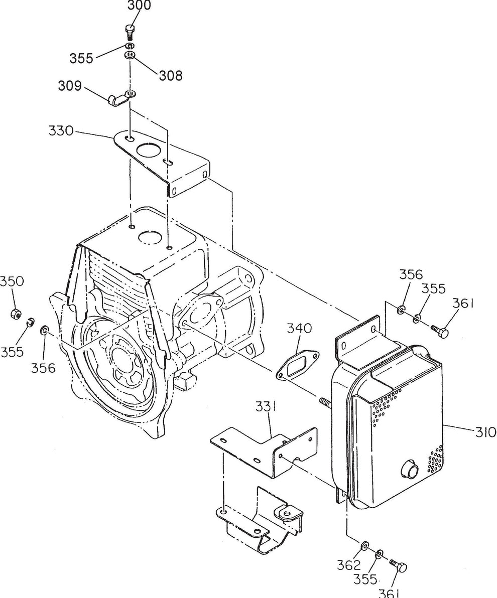 MT62HS Robin EC-08HS Engine Muffler Assembly Parts