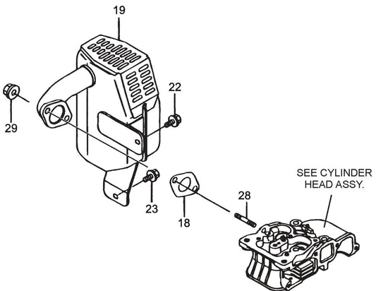 MT86D2 Yanmarl-48V6 Engine Muffler Assembly Parts