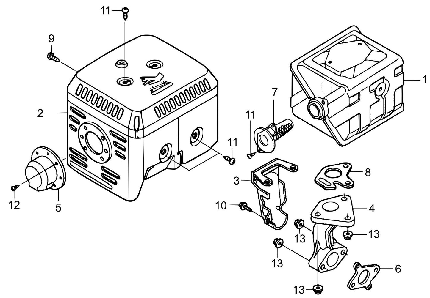 MVH208GH Honda GX240UT2SMXC/GX270UT2SCM Engine Muffler Assembly Parts