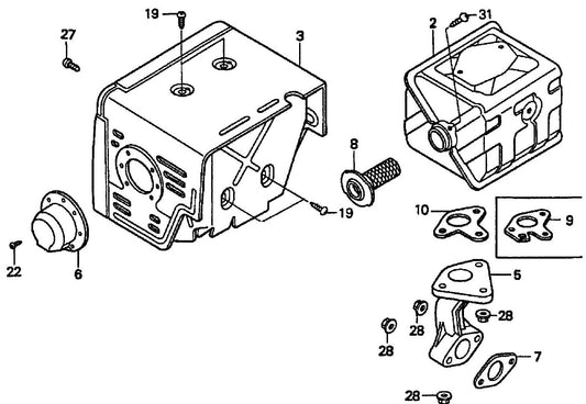 SP118 HONDA GX390U1QWT2  Muffler Assembly Parts