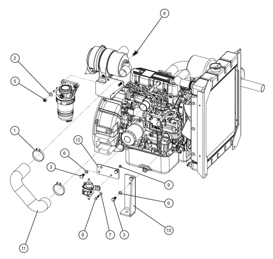 Mitsubishi Engine Assembly Group (2 of 5) Parts for Night Light NL5000 (0001NL500016 TO 9999NL500016) by Allmand