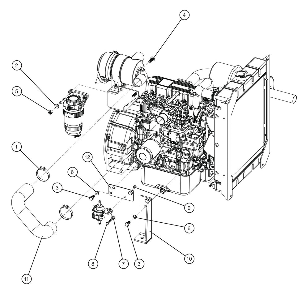 Mitsubishi Engine Assembly Group (2 of 5) Parts for Night Light NL5000 (0001NL500016 TO 9999NL500016) by Allmand