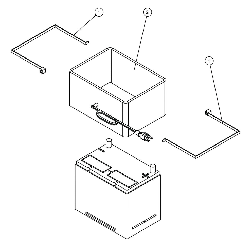 Battery Blanket Assembly Parts for Night Light NL5000 (0001NL500016 TO 9999NL500016) by Allmand