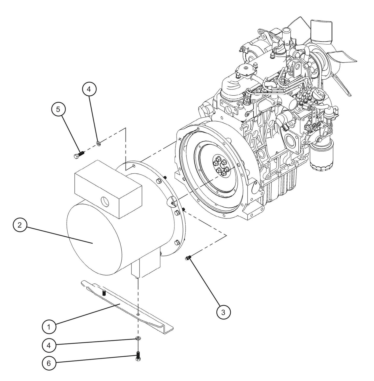 Marathon 201 Series 6kW 50Hz Generator Assembly Parts for Night Light NL5000 (0001NL500016 TO 9999NL500016) by Allmand