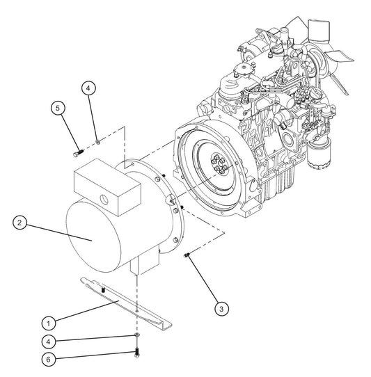 Marathon 201 Series 6kW 50Hz Generator Assembly Parts for Night Light NL5000 (0001NL500016 TO 9999NL500016) by Allmand