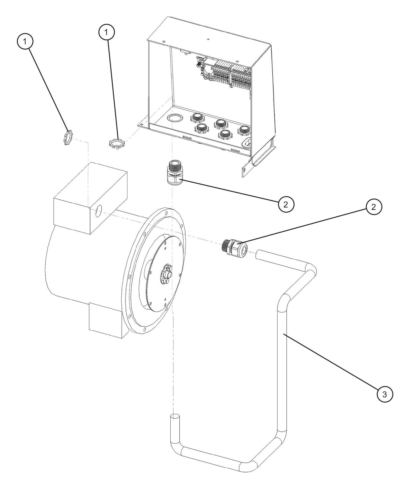 10/4 Generator Cord Assembly Parts for Night Light NL5000 (0001NL500016 TO 9999NL500016) by Allmand