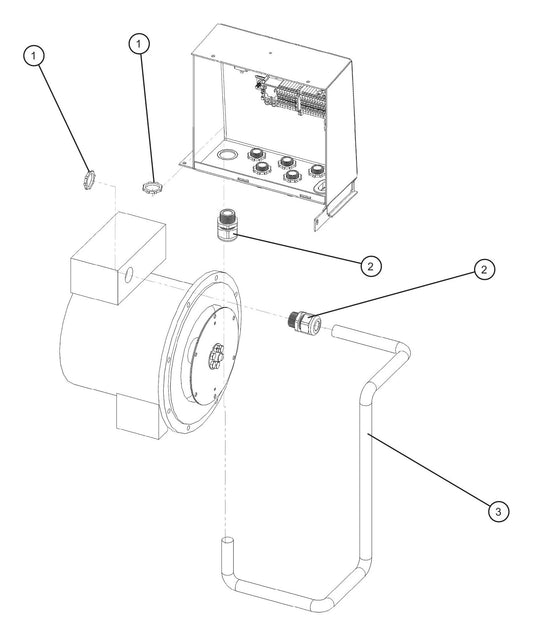 6/4 Generator Cord Assembly Parts for Night Light NL5000 (0001NL500016 TO 9999NL500016) by Allmand