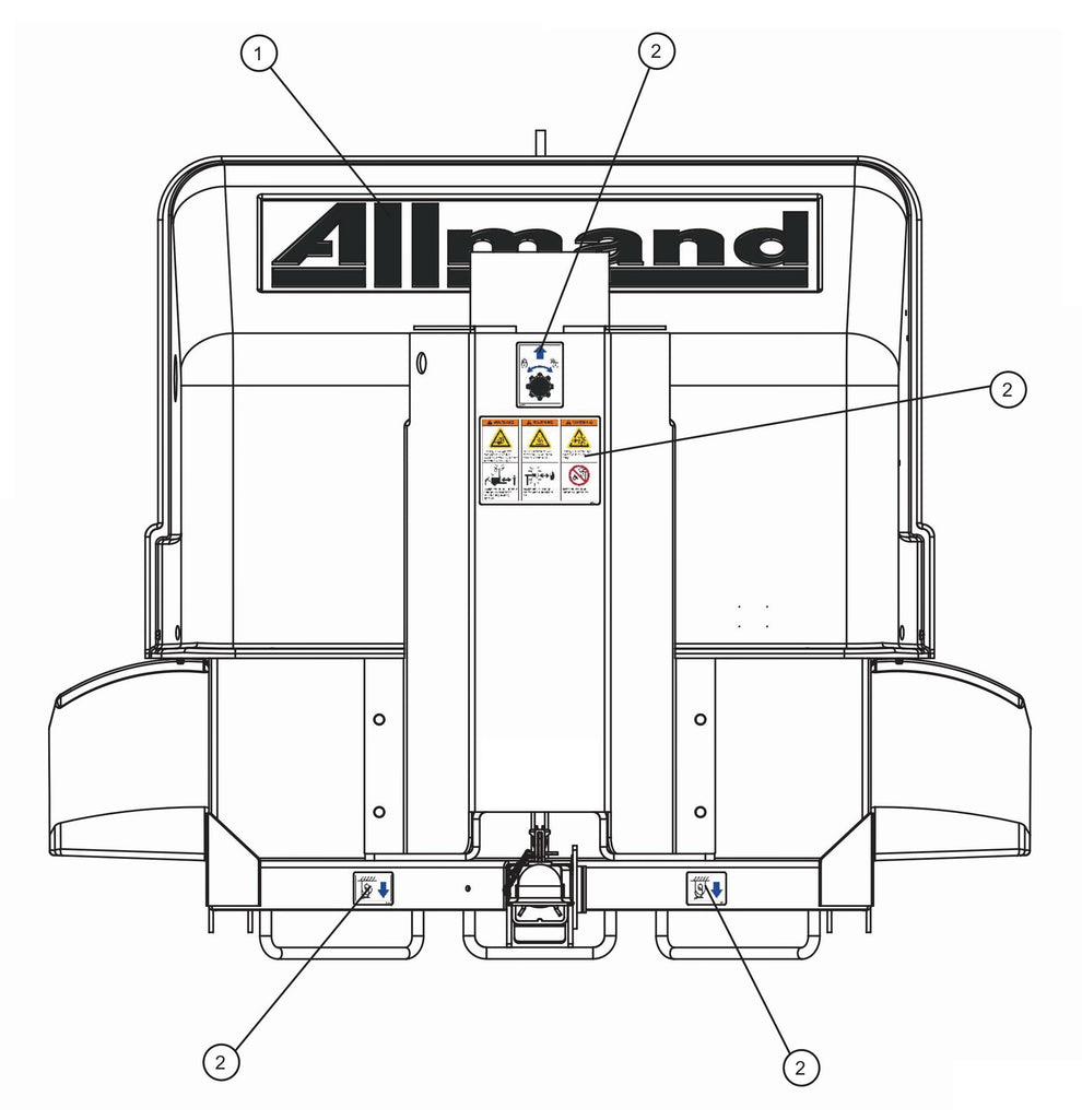 Front Side Decals Assembly Parts for Night Light NL5000 (0001NL500016 TO 9999NL500016) by Allmand