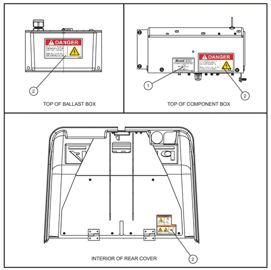 Interior Decals Assembly Parts for Night Light NL5000 (0001NL500016 TO 9999NL500016) by Allmand