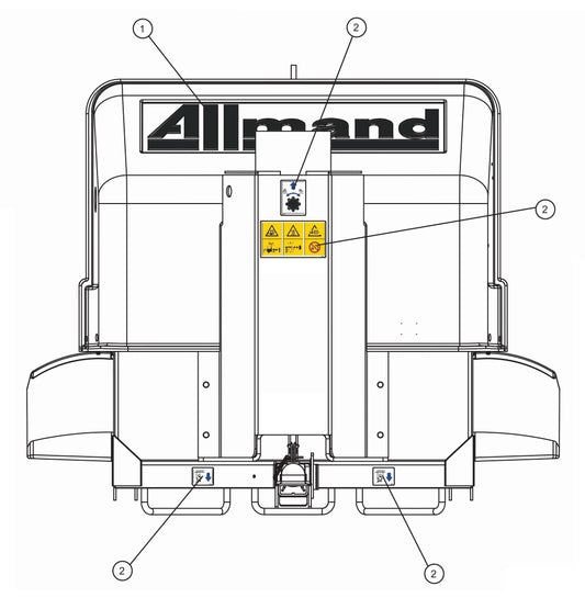 Wordless Front Side Decals Assembly Parts for Night Light NL5000 (0001NL500016 TO 9999NL500016) by Allmand