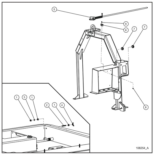 Ground Rod Assembly Parts for Night Light NL5000 (0001NL500016 TO 9999NL500016) by Allmand