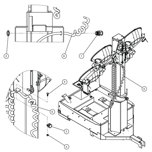 Manual Vertical Tower Cord Assembly Parts for Night Light NL5000 (0001NL500016 TO 9999NL500016) by Allmand