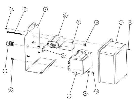 1000W 60Hz 120V Single Ballast Box Assembly Parts for Night Light NL5000 (0001NL500016 TO 9999NL500016) by Allmand