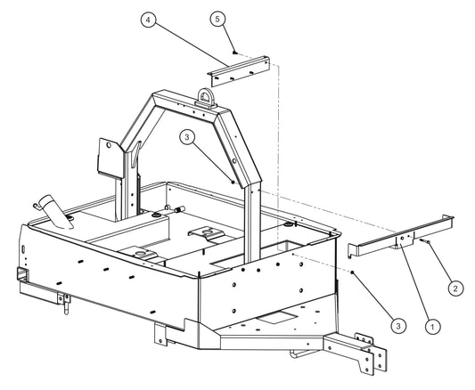 Ballast Brace Assembly Parts for Night Light NL5000 (0001NL500016 TO 9999NL500016) by Allmand
