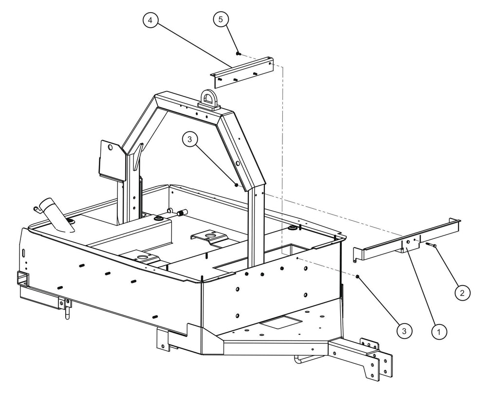 Ballast Brace Assembly Parts for Night Light NL5000 (0001NL500016 TO 9999NL500016) by Allmand