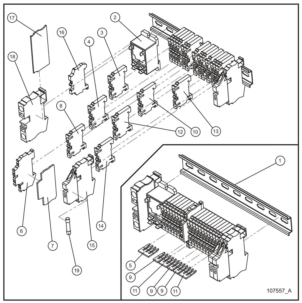 Component Box w/ 6/4 Cord (2 of 2) Assembly Parts for Night Light NL5000 (0001NL500016 TO 9999NL500016) by Allmand