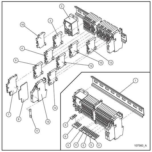 Component Box w/ Twistlock (2 of 2) Assembly Parts for Night Light NL5000 (0001NL500016 TO 9999NL500016) by Allmand