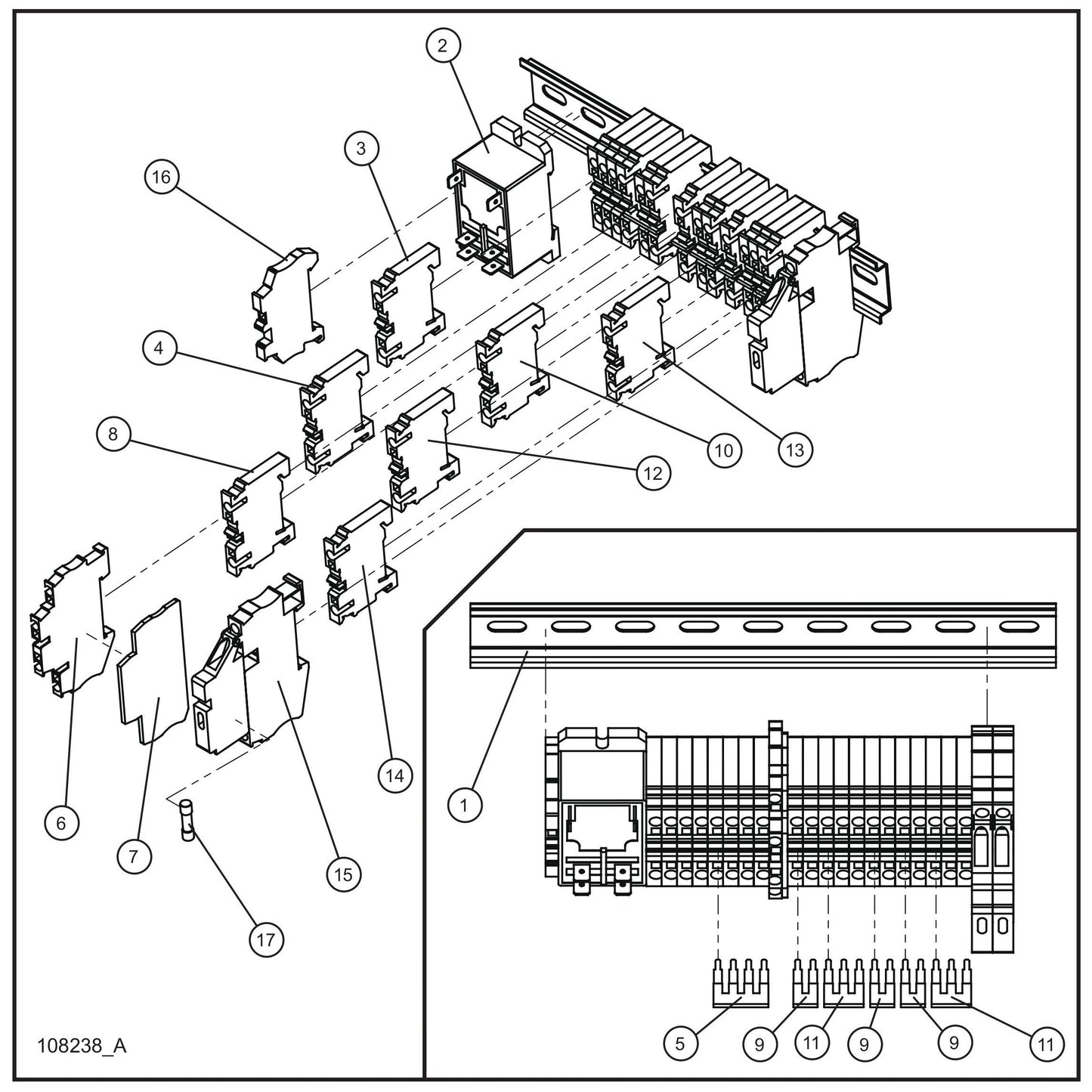 Component Box International (2 of 2) Assembly Parts for Night Light NL5000 (0001NL500016 TO 9999NL500016) by Allmand
