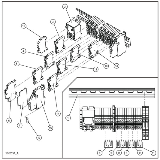 Component Box International (2 of 2) Assembly Parts for Night Light NL5000 (0001NL500016 TO 9999NL500016) by Allmand
