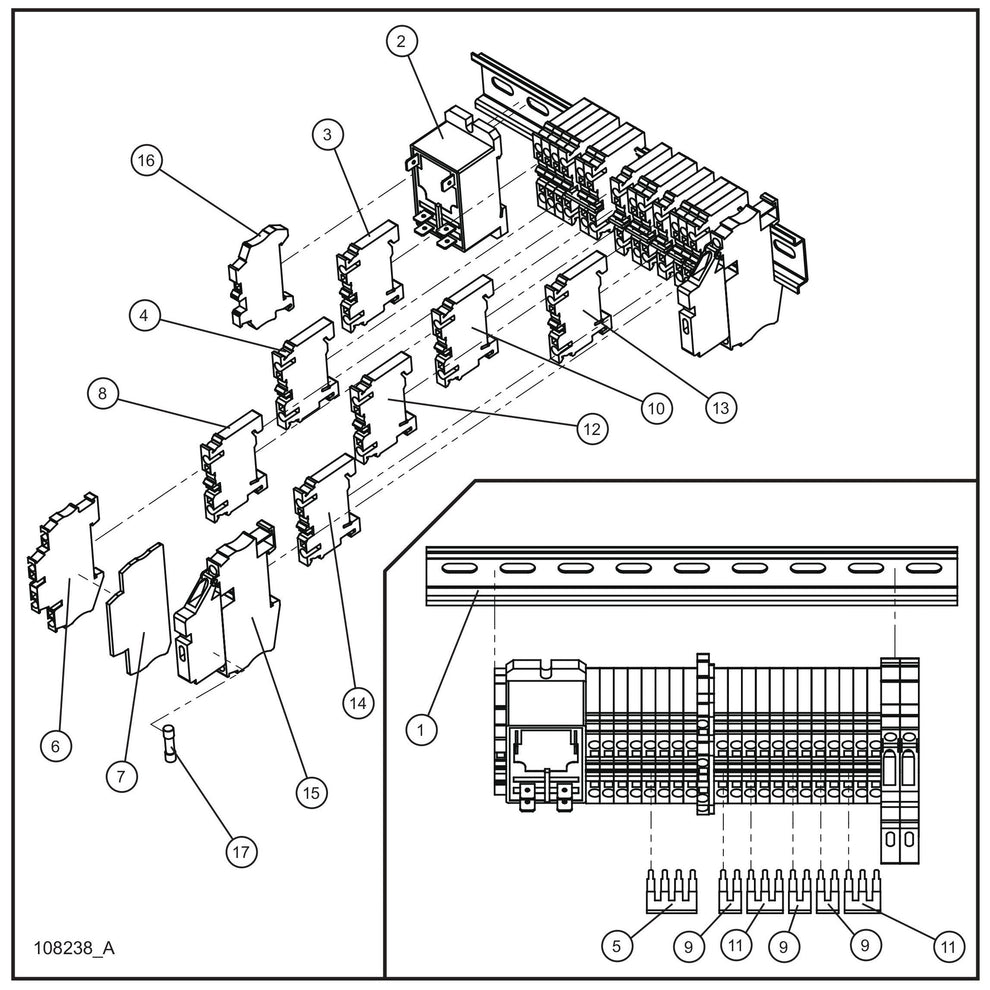 Component Box International (2 of 2) Assembly Parts for Night Light NL5000 (0001NL500016 TO 9999NL500016) by Allmand