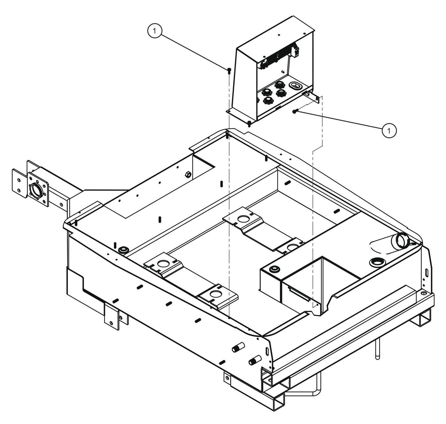 Component Box Install Group Assembly Parts for Night Light NL5000 (0001NL500016 TO 9999NL500016) by Allmand