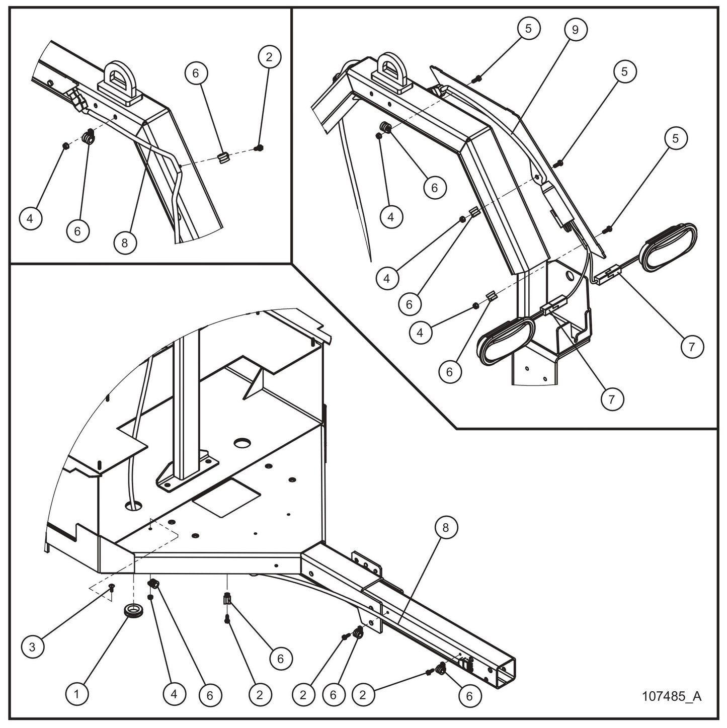 Tail Light Harness Assembly Parts for Night Light NL5000 (0001NL500016 TO 9999NL500016) by Allmand
