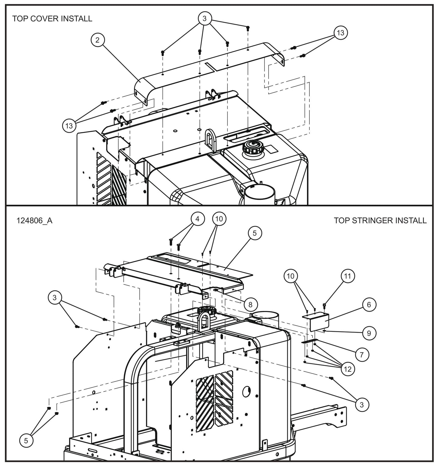 Enclosure Base (2 of 3) Assembly Parts for GR-Series Night-Lite Liquid-Cooled CM Light Tower By Allmand