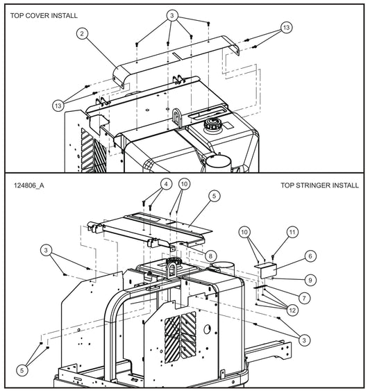 Enclosure Base (2 of 3) Assembly Parts for GR-Series Night-Lite Liquid-Cooled CM Light Tower By Allmand