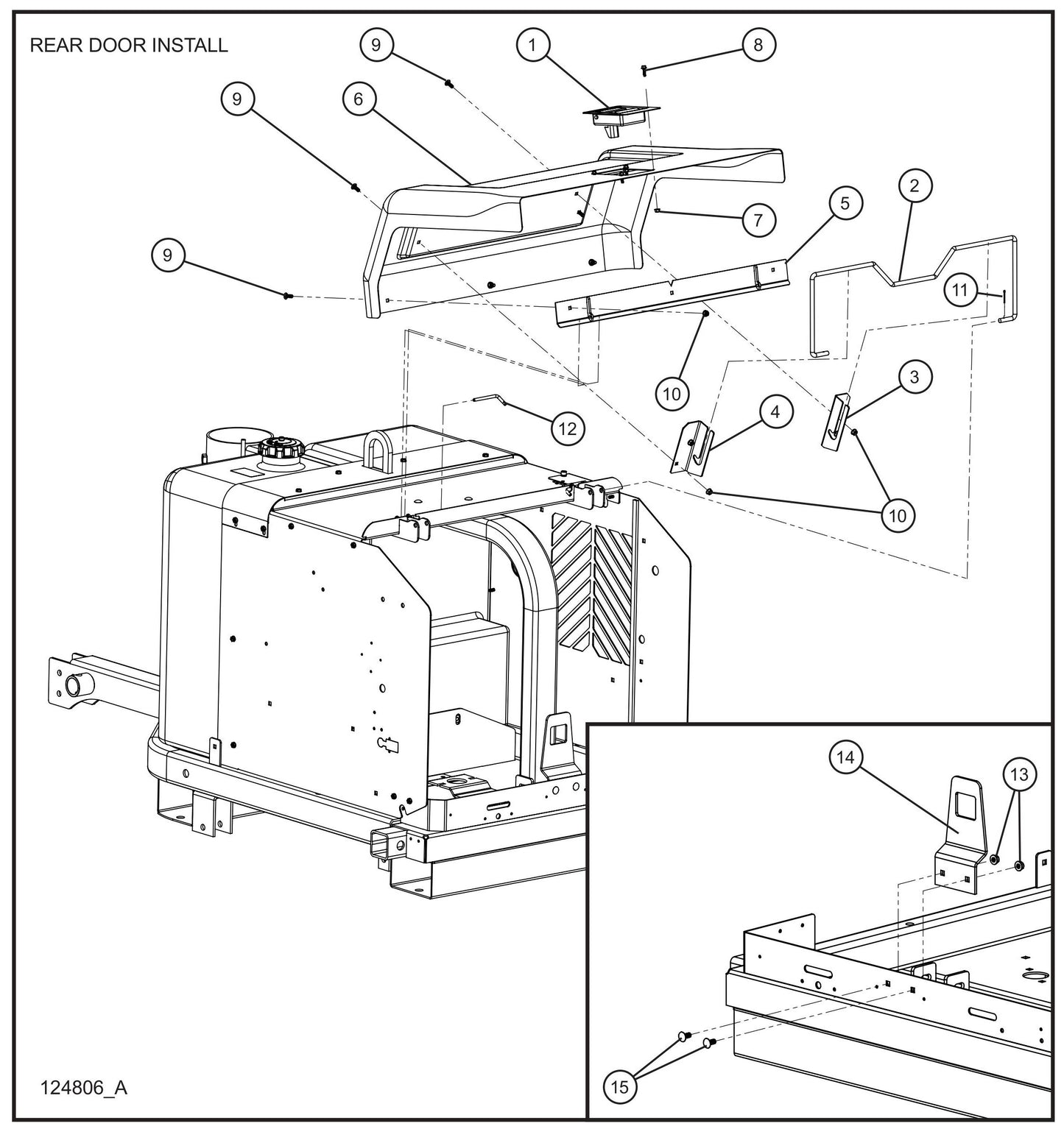 Enclosure Base (3 of 3) Assembly Parts for GR-Series Night-Lite Liquid-Cooled CM Light Tower By Allmand