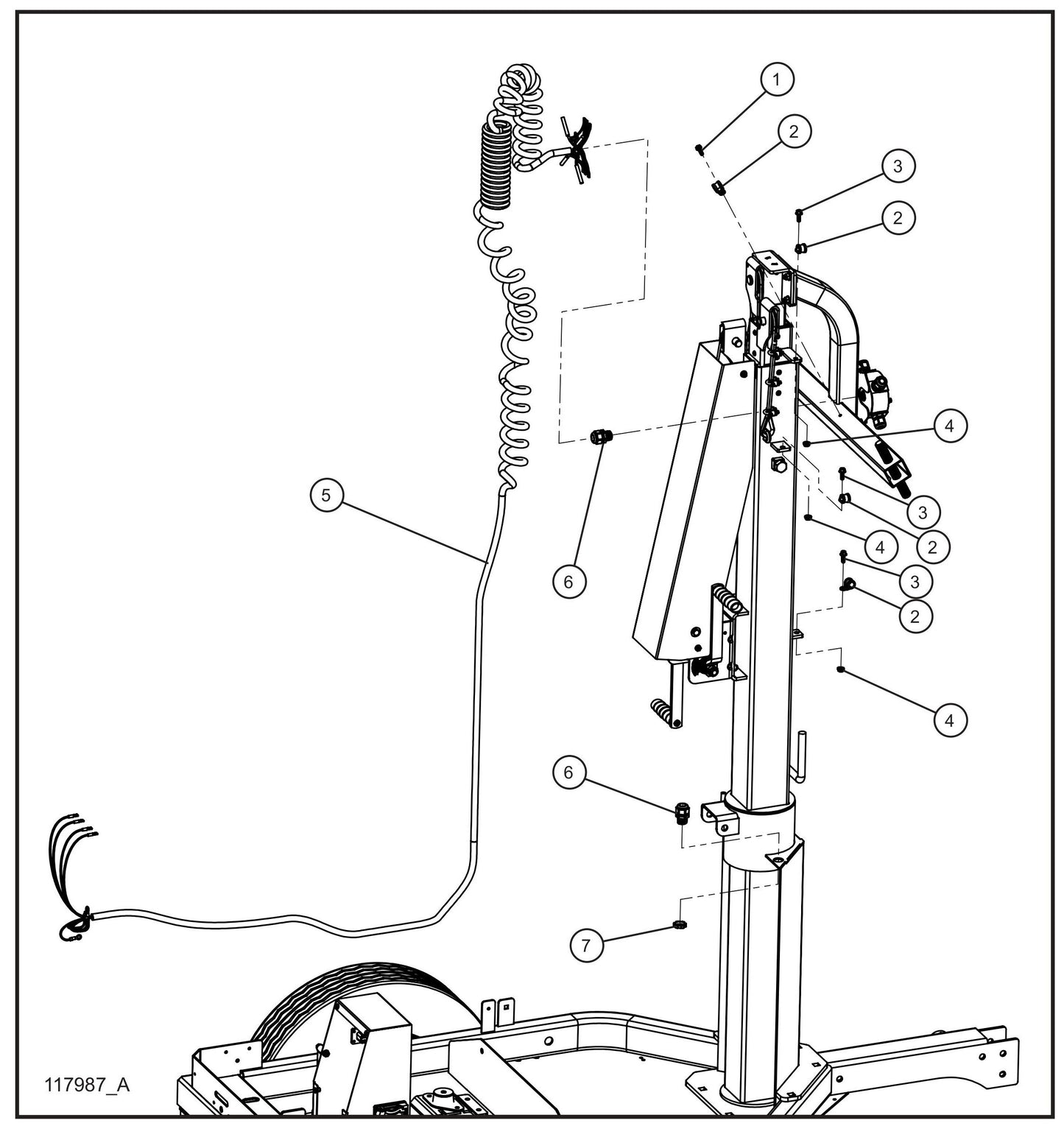 Philatron Tower Cord Assembly Parts for GR-Series Night-Lite Liquid-Cooled CM Light Tower By Allmand