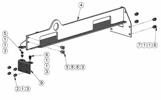 Lift Bar Assembly Parts V-Series SE Power Night-Lite Pro (0001PROV10SE TO 9999PROV11SE) by Allmand