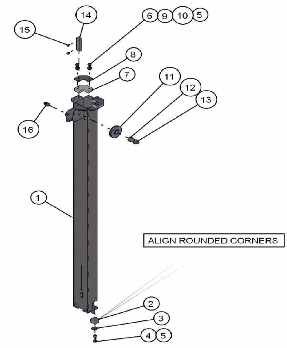 Section 6 Hydraulic Tower Assembly Parts V-Series SE Power Night-Lite Pro (0001PROV10SE TO 9999PROV11SE) by Allmand