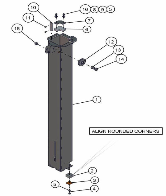 Section 3 Hydraulic Tower Assembly Parts V-Series SE Power Night-Lite Pro (0001PROV10SE TO 9999PROV11SE) by Allmand