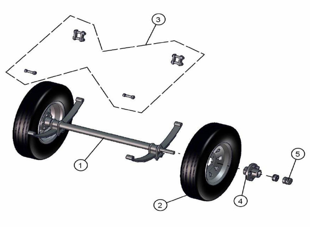 Axle Assembly Parts V-Series SE Power Night-Lite Pro (0001PROV10SE TO 9999PROV11SE) by Allmand