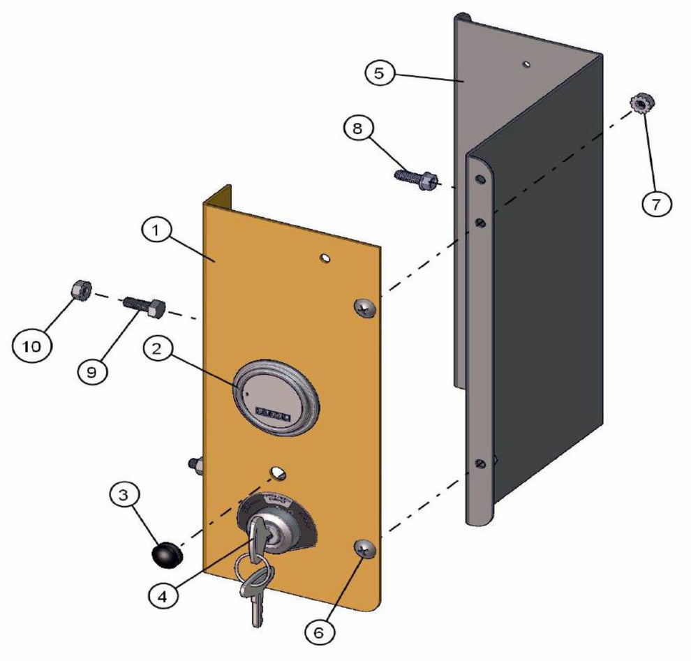 Kubota Control Panel Assembly Parts V-Series SE Power Night-Lite Pro (0001PROV10SE TO 9999PROV11SE) by Allmand