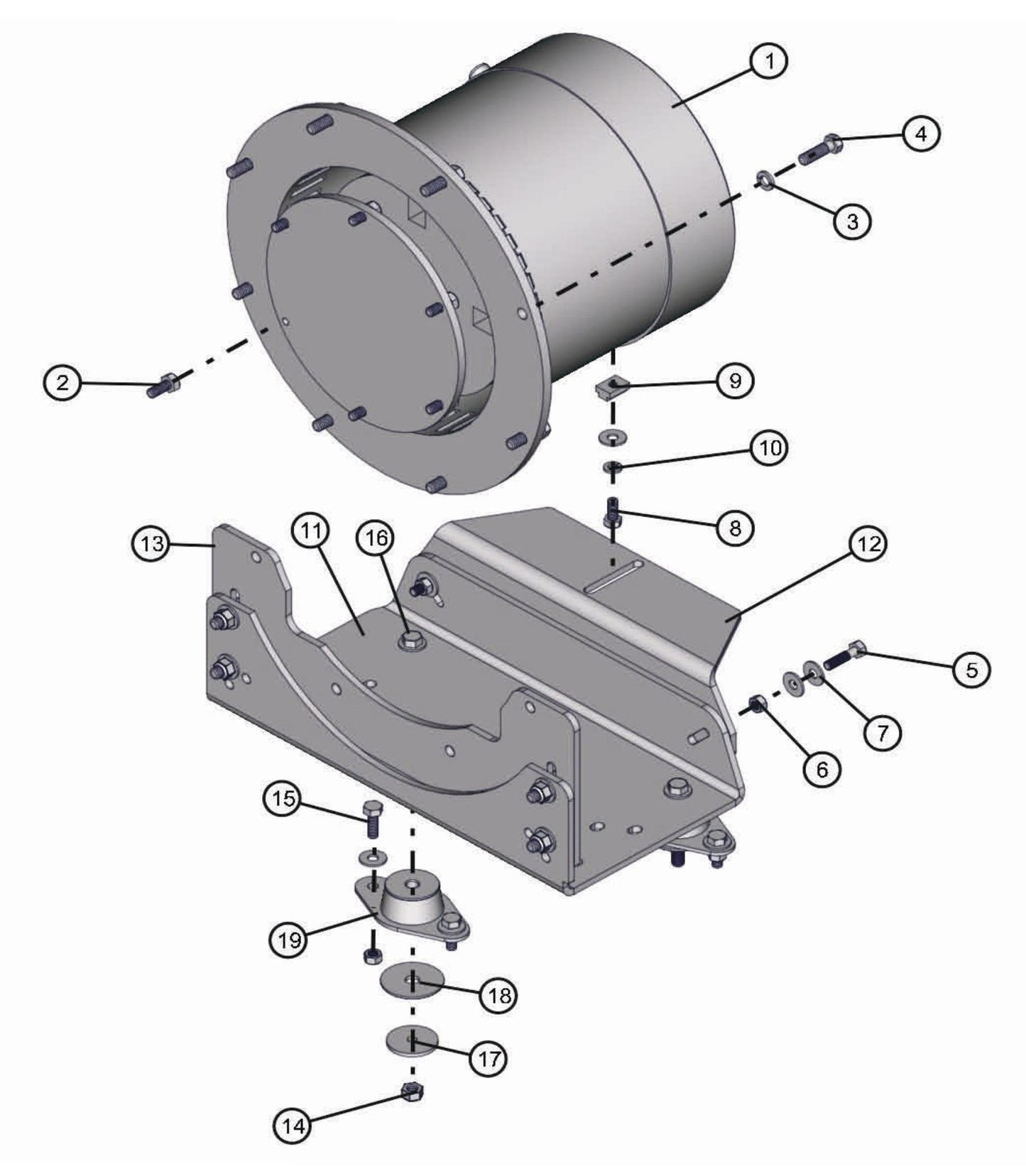 MECC ALTE Generator Assembly Parts for Night-Lite Pro Laydown (0001PRO02 TO 9999PRO11) by Allmand