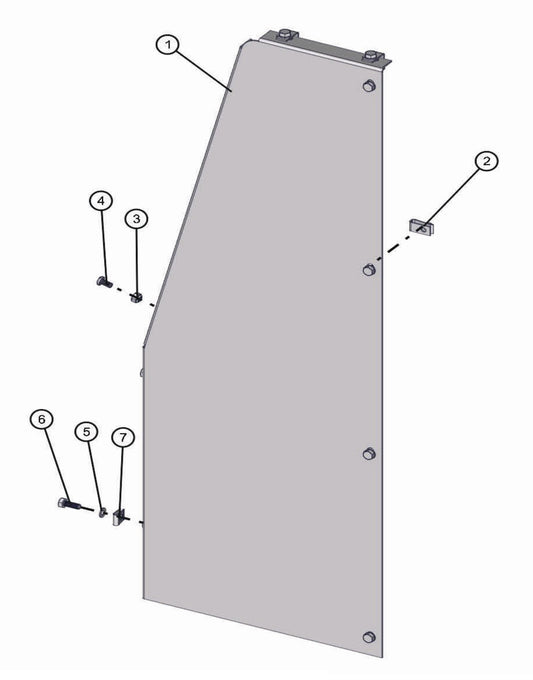 Right Front Panel Assembly Parts for Night-Lite Pro Laydown (0001PRO02 TO 9999PRO11) by Allmand