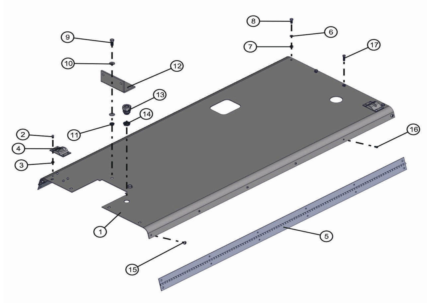 Roof Panel Assembly Parts for Night-Lite Pro Laydown (0001PRO02 TO 9999PRO11) by Allmand