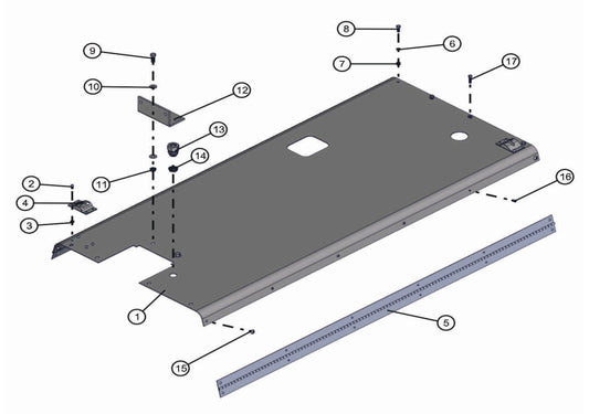 Roof Panel Assembly Parts for Night-Lite Pro Laydown (0001PRO02 TO 9999PRO11) by Allmand