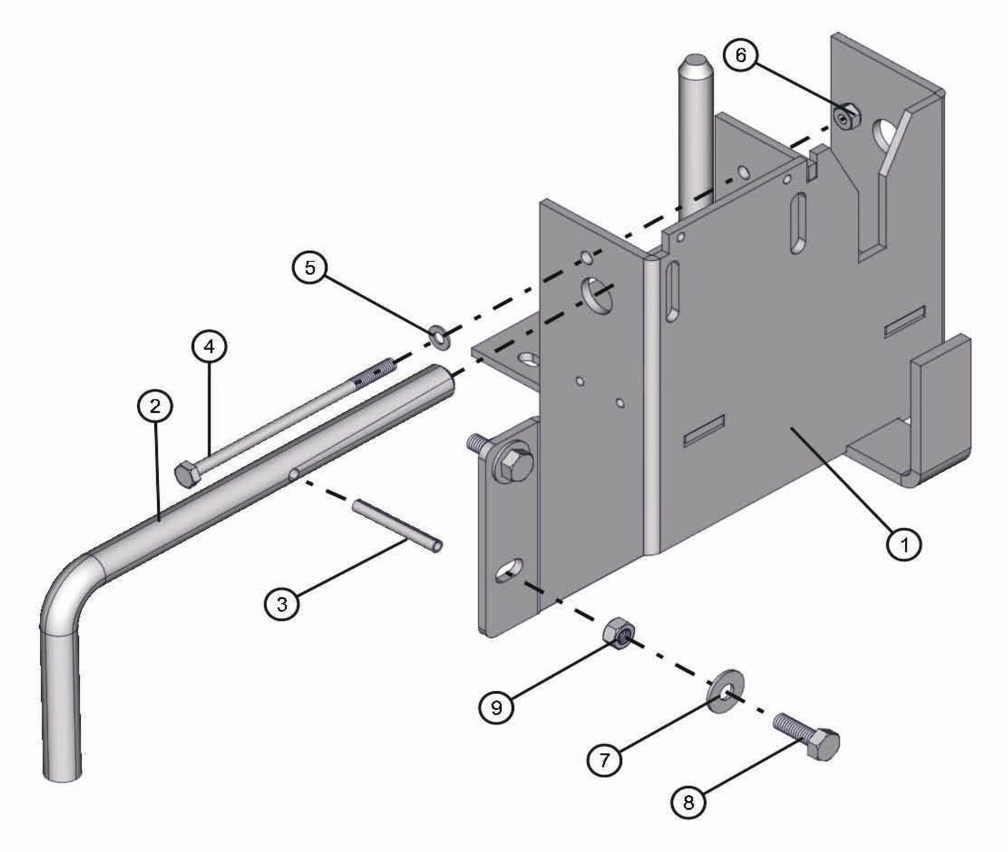 Rear Tower Support Assembly Parts for Night-Lite Pro Laydown (0001PRO02 TO 9999PRO11) by Allmand